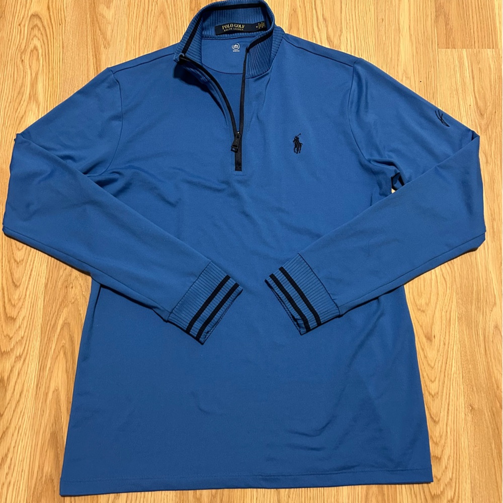 Polo Ralph Lauren Polo Golf Men’s Medium Blue 1/4 Zip Wicking Pony